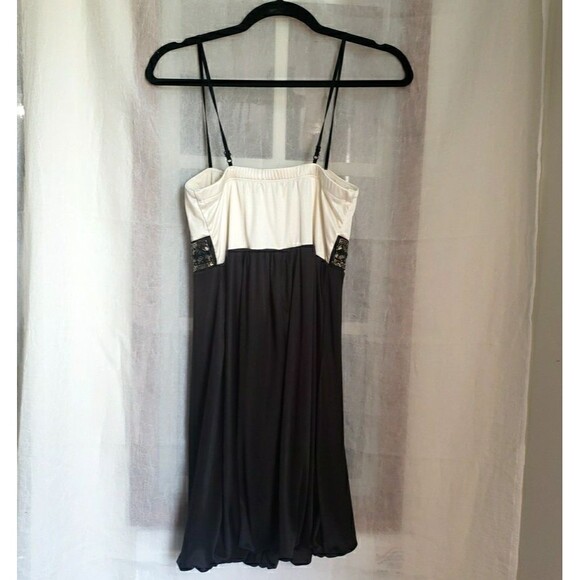 Y2K Women’s Black White Mini Dress Coquette 90's Party Glam Ballet Core Size M - Picture 4 of 9